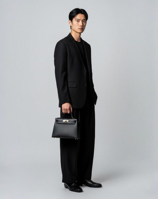 エルメス  HERMES  ケリー25  外縫い  タデラクト  ノワール  Y刻印  G金具/AT241025