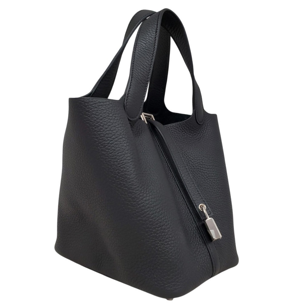 エルメス  HERMES  ピコタンロックPM  トリヨン  ノワール  SV金具  Ｗ刻印/MA2409066
