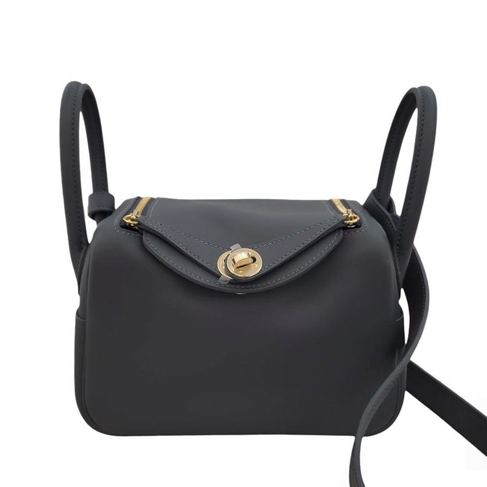 2020年モデル HERMES リンディ 30 ブラック 2WAY HERMES（エルメス） リンディ 30 ヴェルソ A刻印 ブラックxトフィー