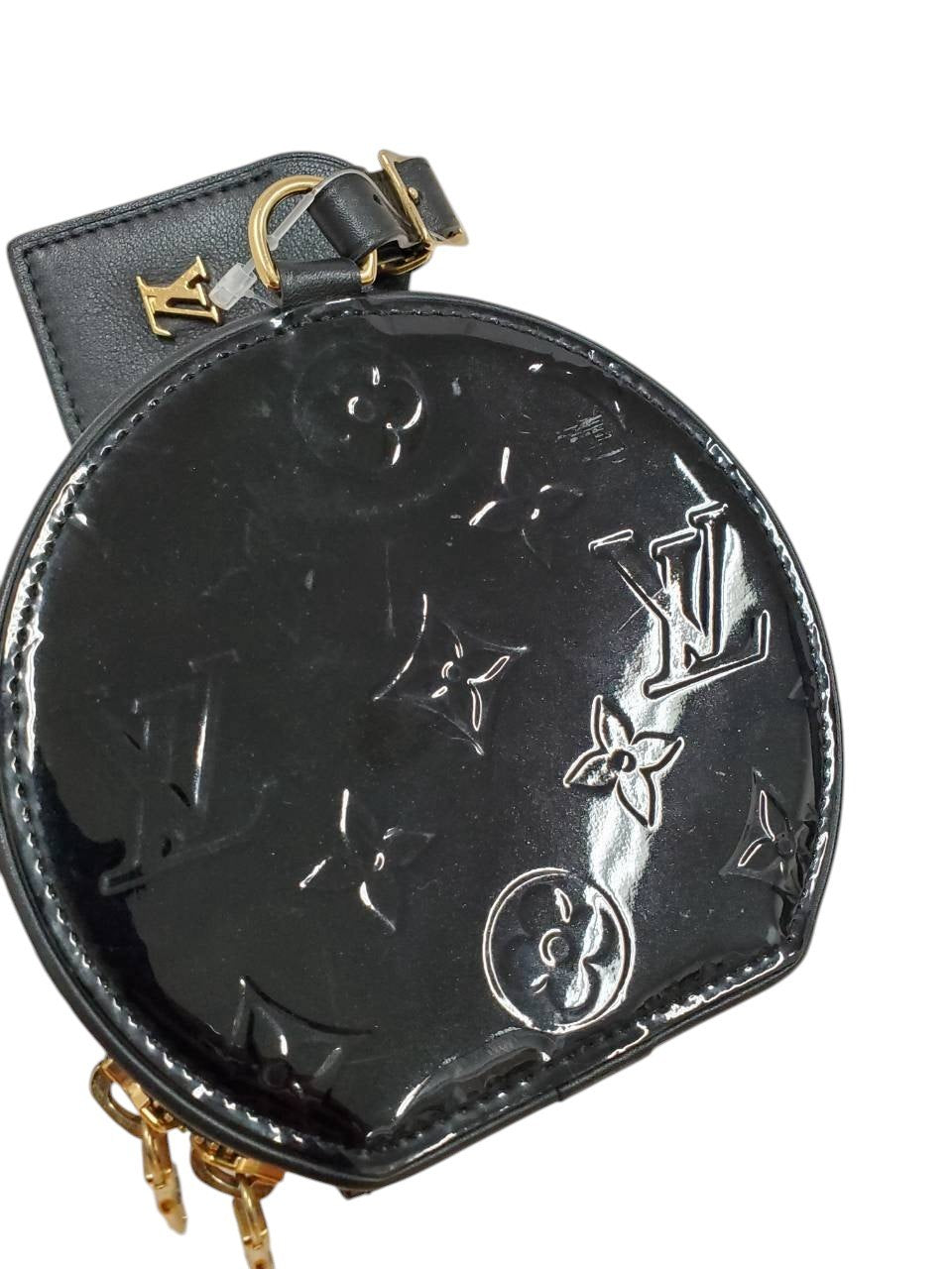 ルイヴィトン  LOUIS  VUITTON ミニボワットシャポー M90469 ブラック ヴェルニ  ショルダーバッグ/MA2608001