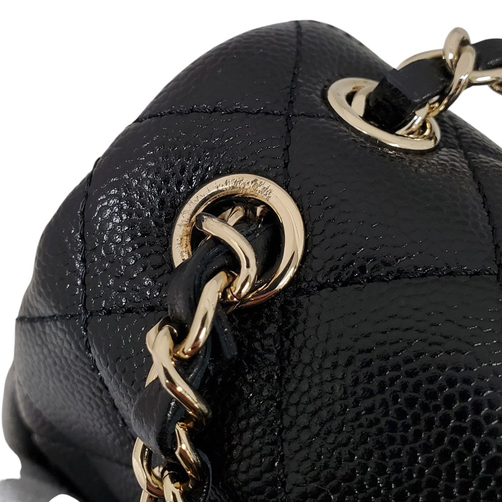 シャネル CHANEL キャビアスキン マトラッセ ココマーク バックパック