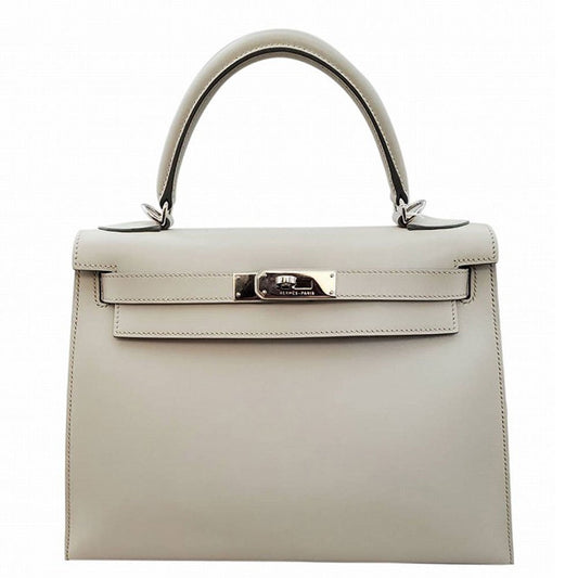 Hermes Kelly 28, box calf, grey