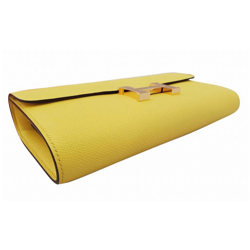 HERMES Constance Long Togo Epson Jaunes Naples