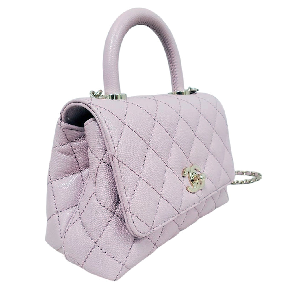 シャネル  CHANEL ココハンドルXXS ピンク キャビアスキン  ショルダーバック/PW26056