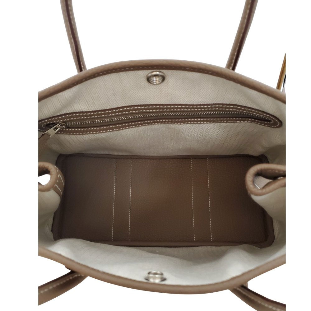 エルメス  HERMES  ガーデンパーティTPM  ネゴンダ  エトゥープ  SV金具  W刻印/MA2410021