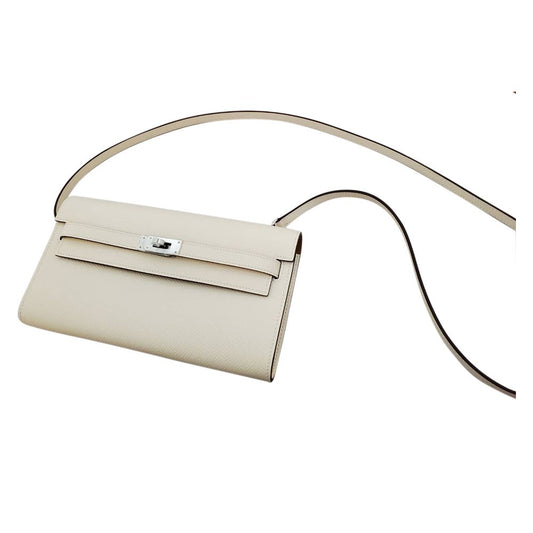 Hermes Kelly Wallet To Go Verso Epson Nata/Sesame B Engraved SV Hardware