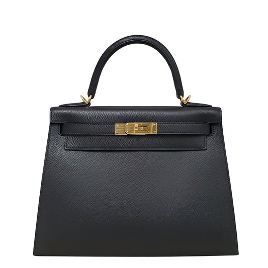 エルメス  HERMES  ケリー28  ノワール  エプソン  外縫い  Y刻印  G金具/MA2508003