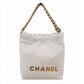 シャネル  CHANEL  シャイニーカーフスキン  CHANEL22  ハンドバッグ  ホワイト/ゴールド