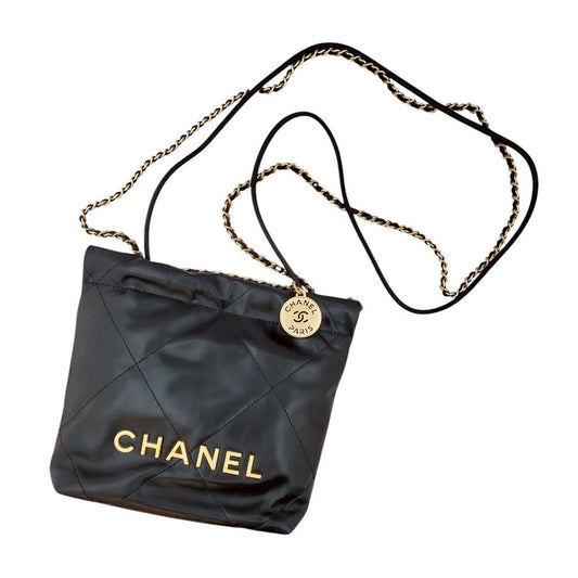 シャネル  CHANEL AS3980 ブラック シャイニーカーフスキン  シャネル22ミニチェーンショルダー