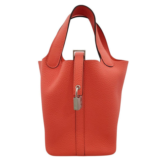 エルメス  HERMES  ピコタンロックPM  トリヨン  オレンジフィールド  W刻印  SV金具/MA2411004