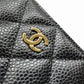 CHANEL AS3257 Black Caviar Skin Classic Coin Purse