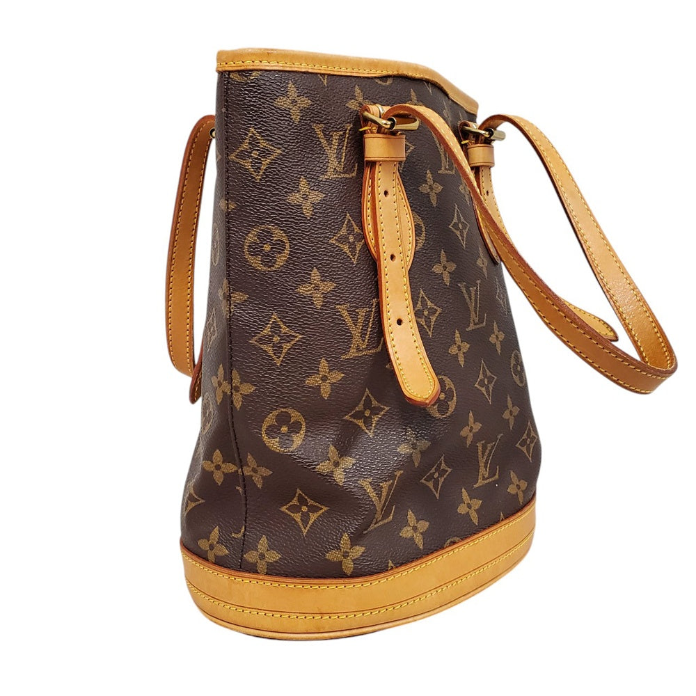 切売販売 LOUIS VUITTON モノグラム バケッPMト トートバッグ ポーチ付