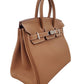 Hermes Birkin 25 Gold Togo W Engraved Silver Hardware
