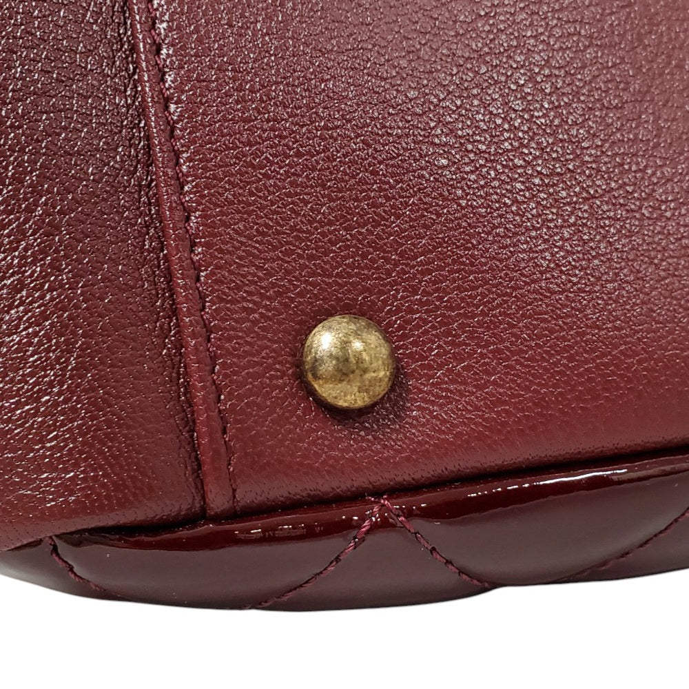 シャネル  CHANEL  パテントレザー  マトラッセ  チェーントートバッグ  ボルドー  A92893/AT251117