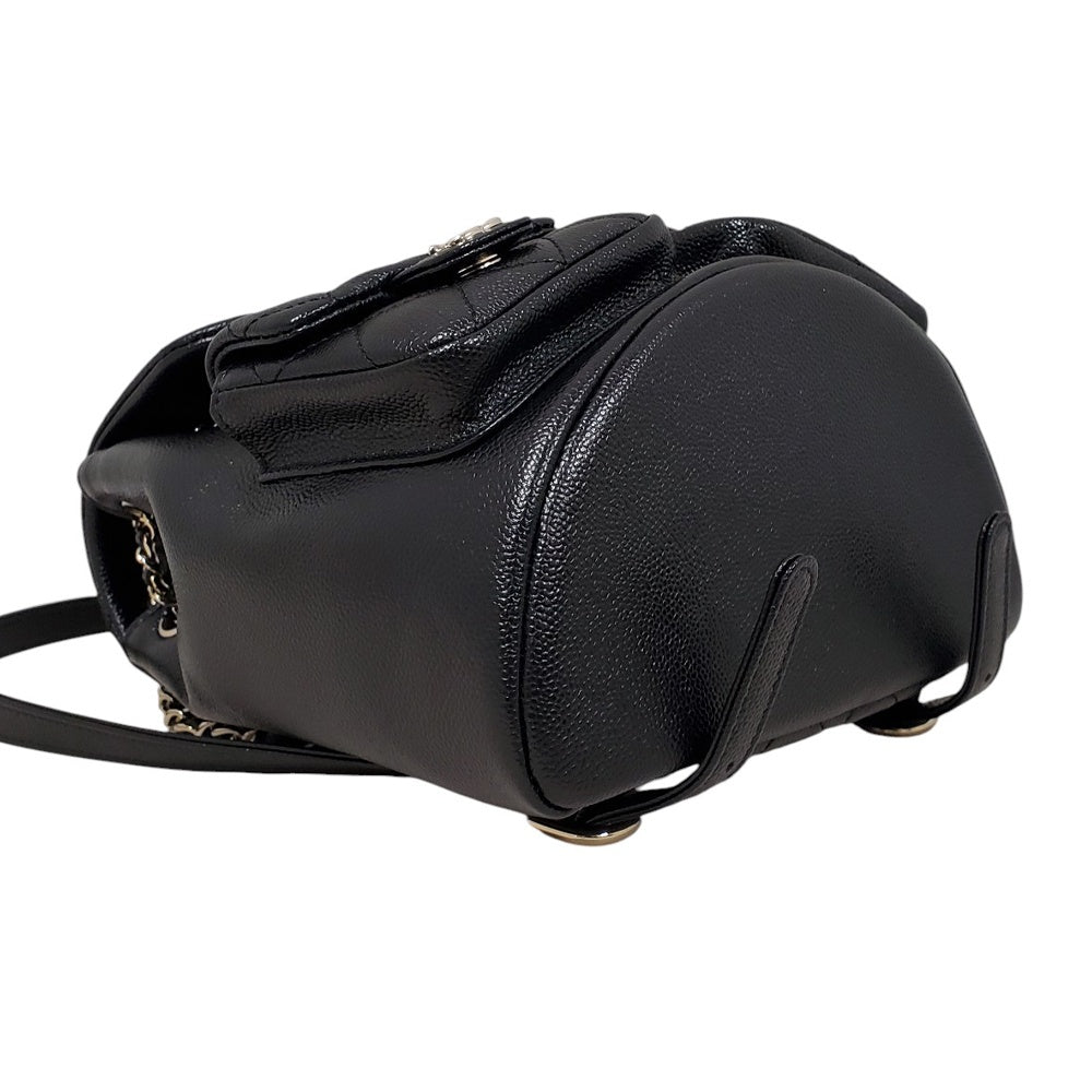 シャネル  CHANEL  キャビアスキン  マトラッセ  ココマーク  バックパック  リュックサック  ブラック  AS3787/AT240115