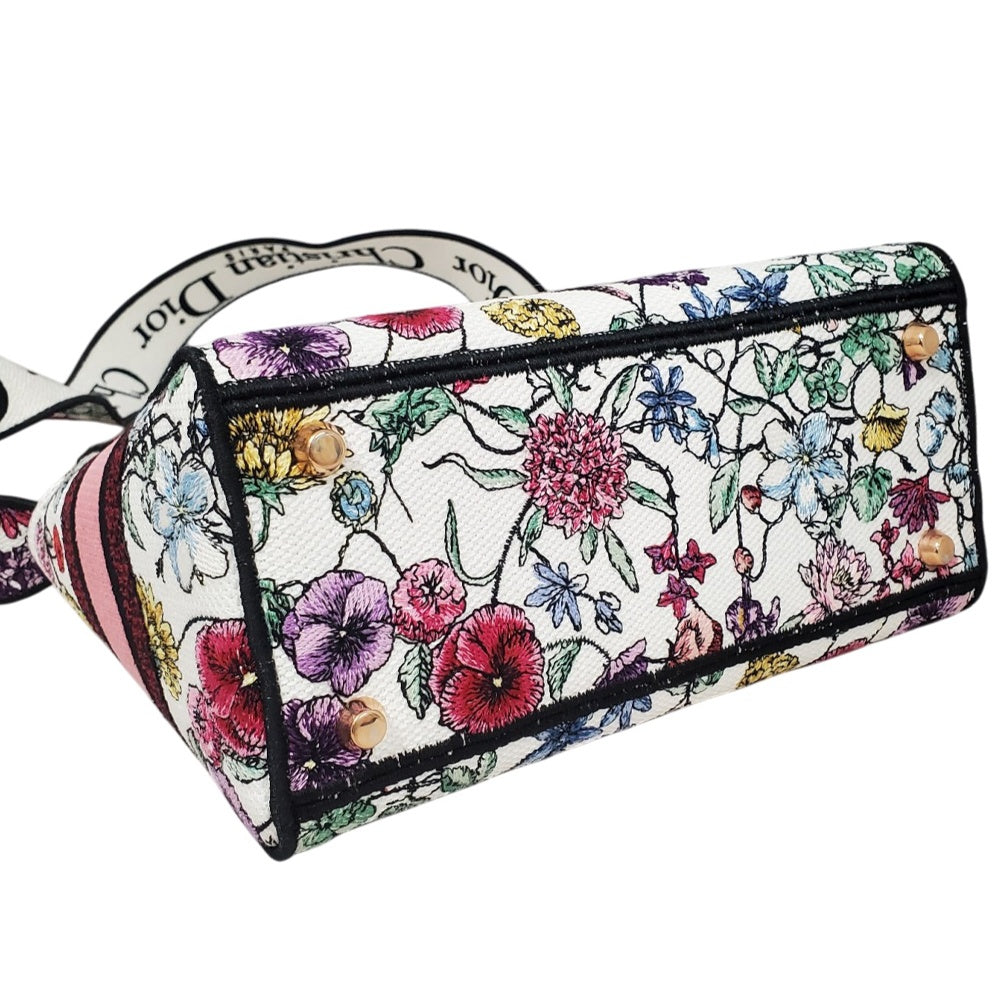 ディオール  Dior  レディD-LITE  ミディアム  フロレジオ  2WAY  ハンドバッグ  ショルダーバッグ/PW26065