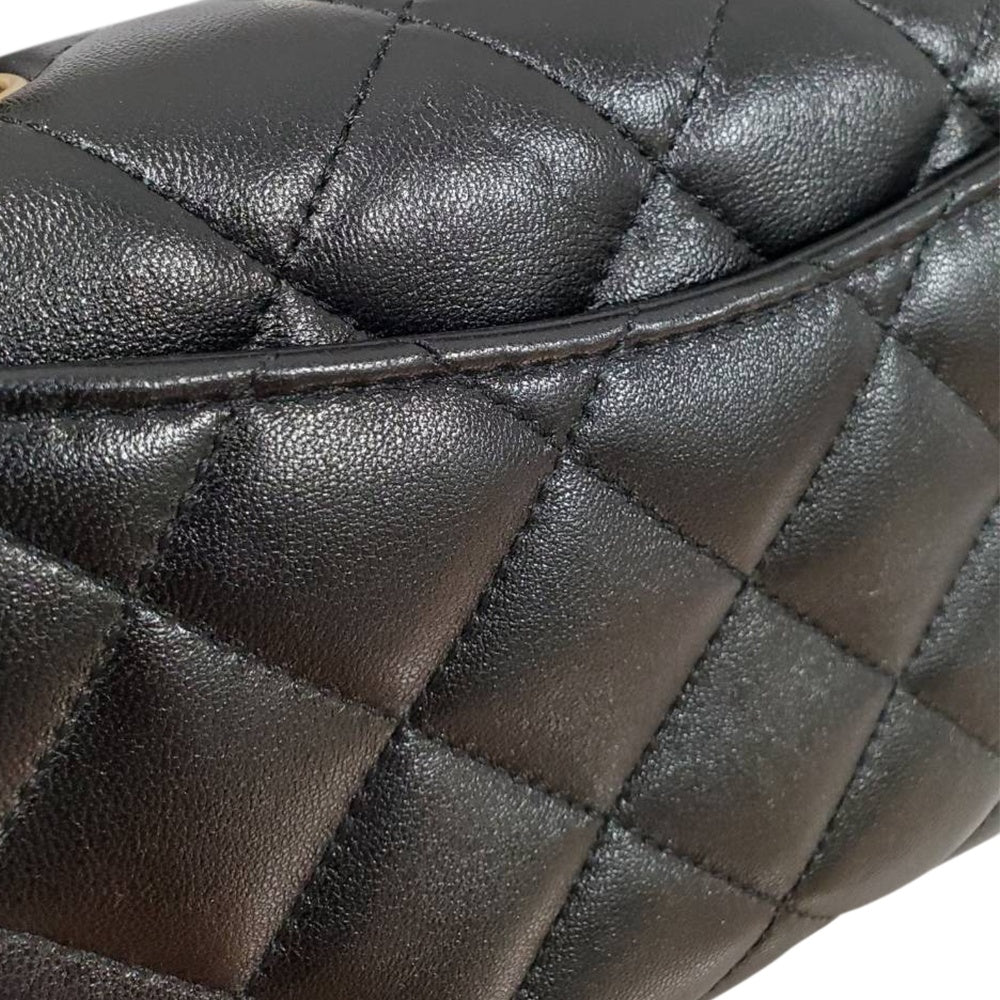 シャネル  CHANEL マトラッセ  ミニフラップ AS5001 ブラック ラムスキン  チェーンショルダーバッグ/PW26063