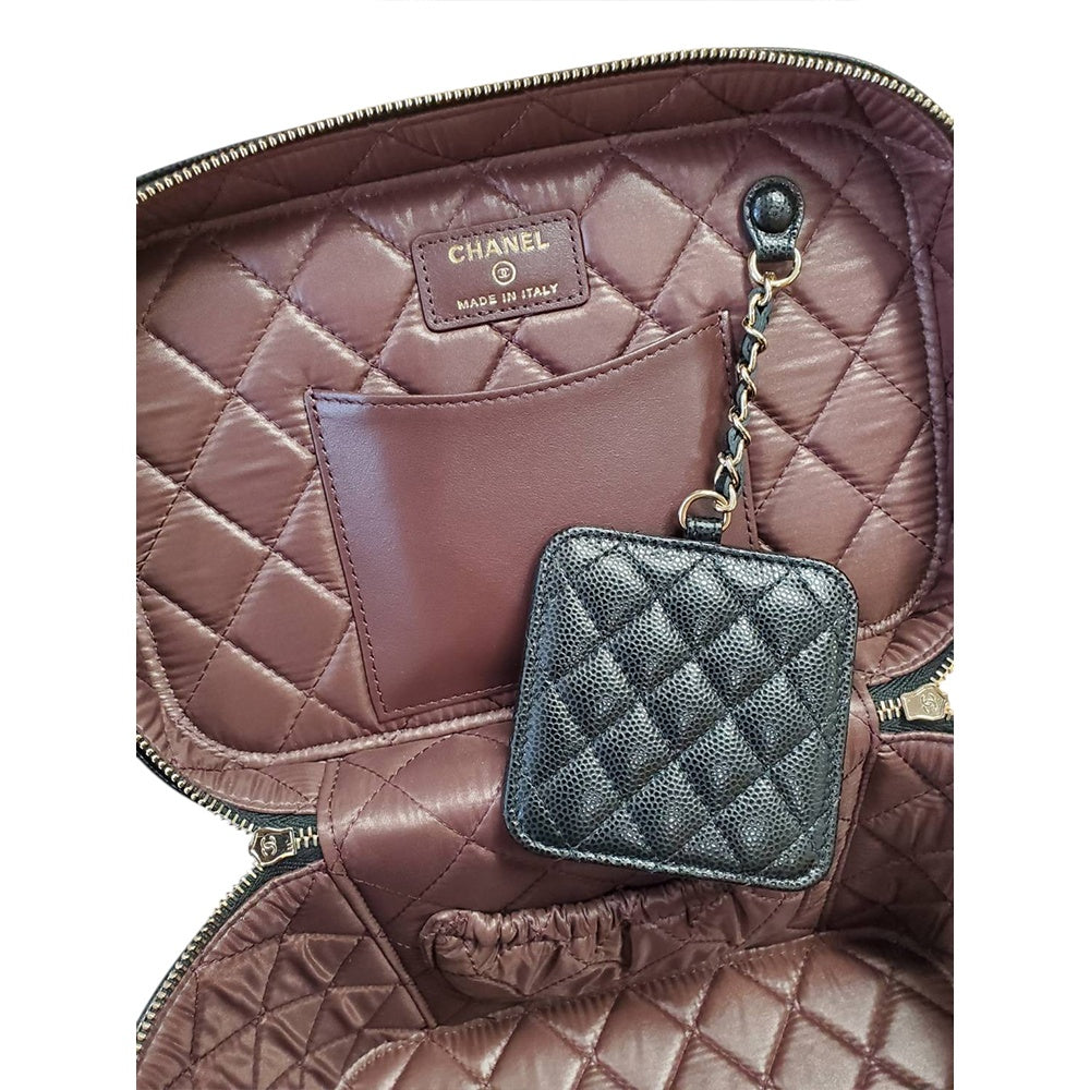 シャネル  CHANEL ヴァニティバッグ AP2573 ブラック キャビアスキン  2025クルーズコレクション  ハンドバッグ/PW26031