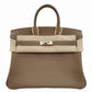 Hermes Birkin 25 Swift Etoupe B stamp SV hardware