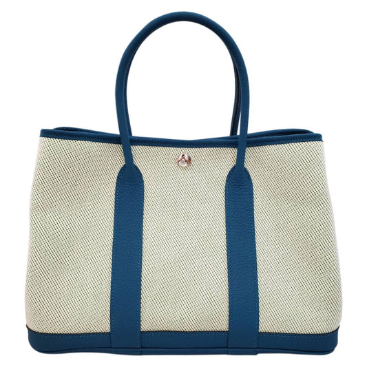 エルメス  HERMES  ガーデンパーティTPM  エクラ  トワル/ネゴンダ  バンブー/ブルーイズミール  W刻印  SV金具