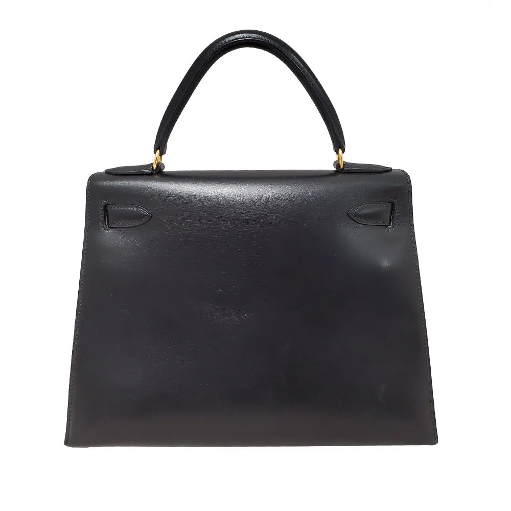エルメス　HERMES 空箱　ケリー28用　ボックス エルメス HERMES ケリー28 ノワール ボックスカーフ 外縫い 〇Z刻 G