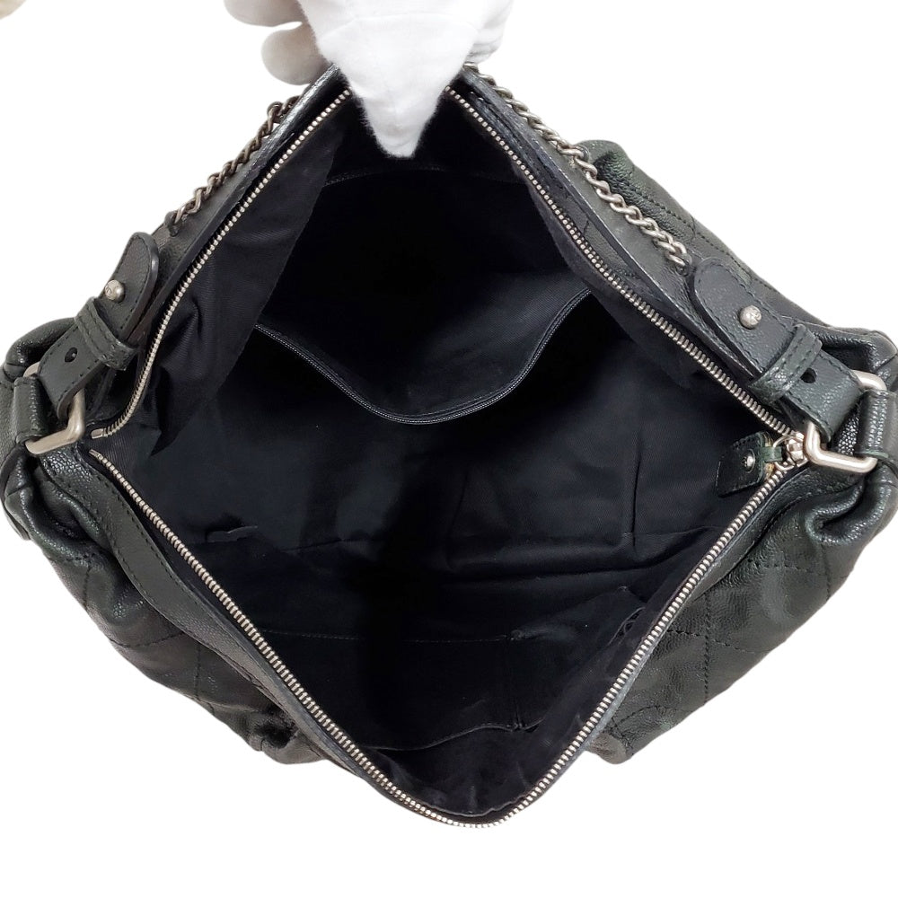 シャネル  CHANEL  キャビアスキン  ワイルドステッチ  ワンショルダーバック  ブラック/MA2406006