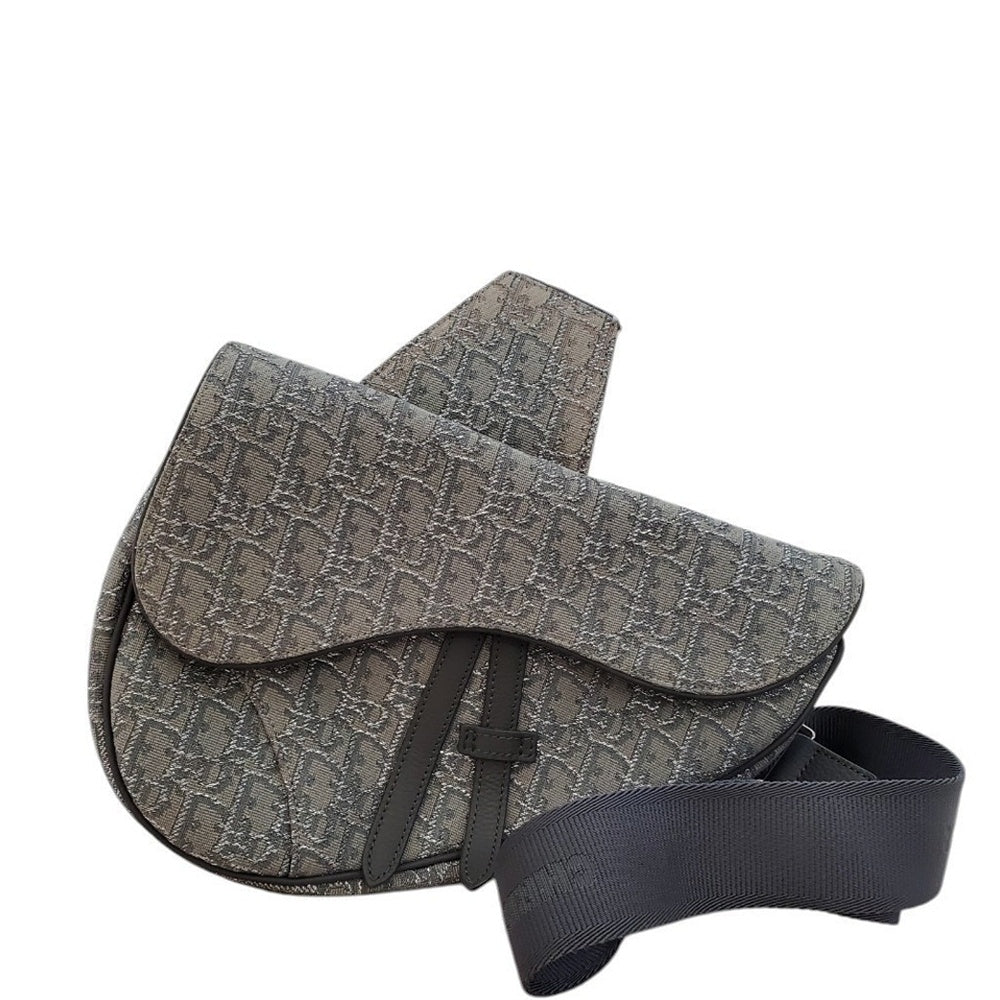 ディオール  Dior  キャンバス  トロッター    サドルバッグ  グレー/シルバー/MA2409019