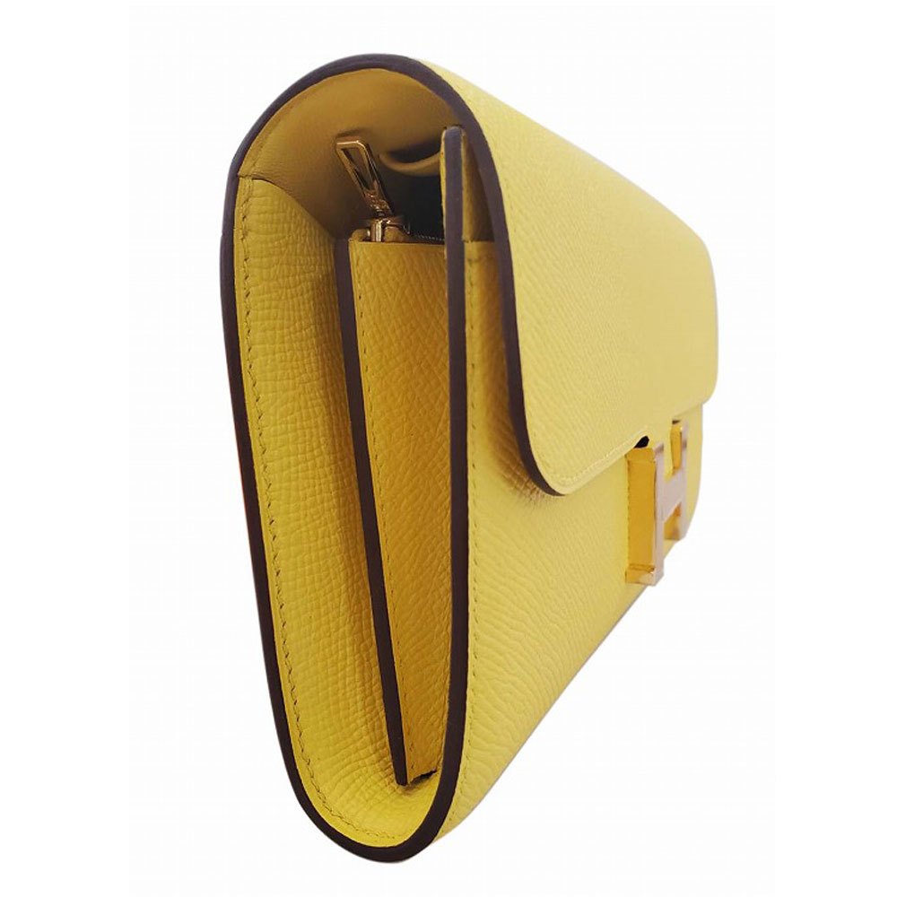 HERMES Constance Long Togo Epson Jaunes Naples