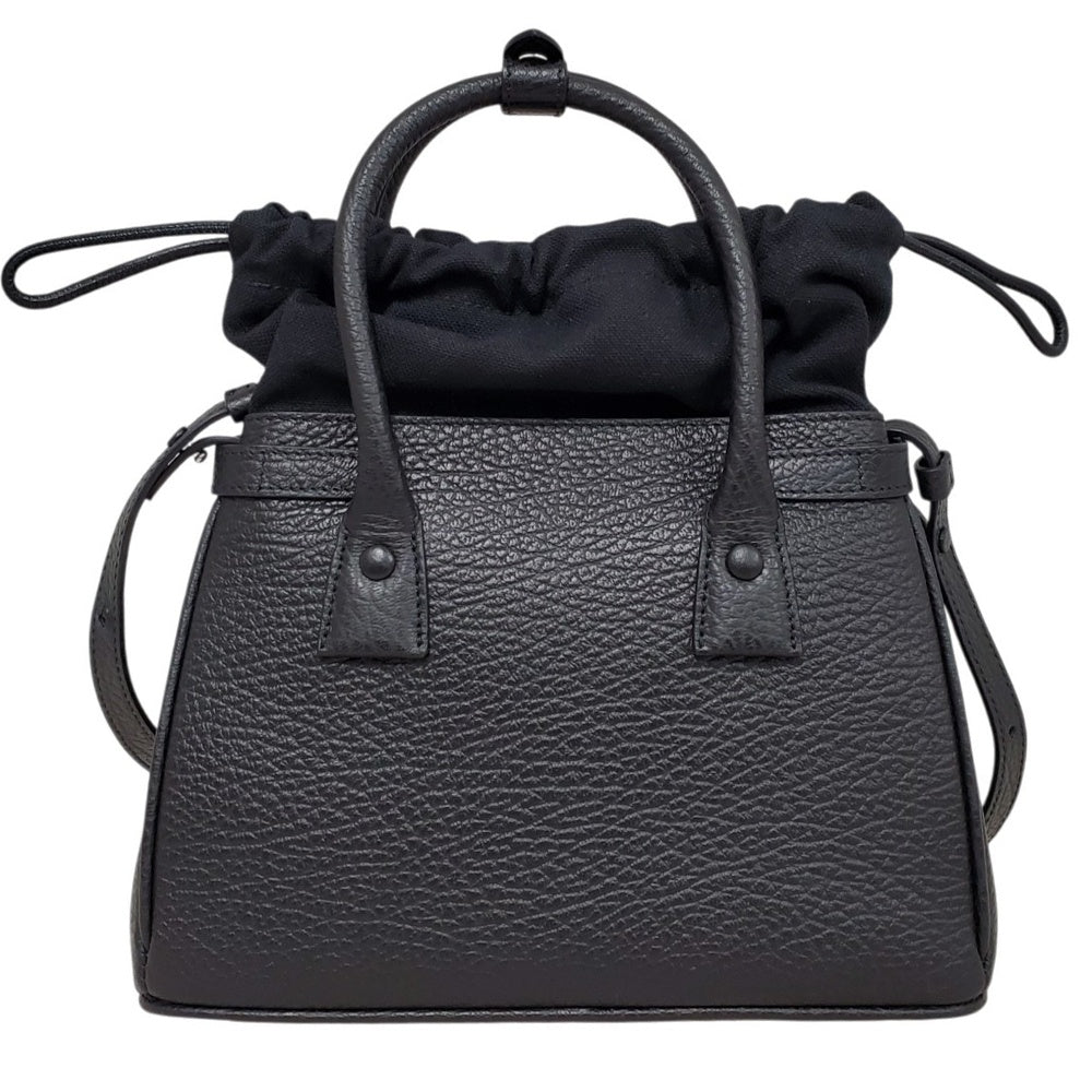 メゾンマルジェラ  Maison Margiela  5AC ドローストリングバッグ SB3WD005 ブラック グレインレザー/MA2609020