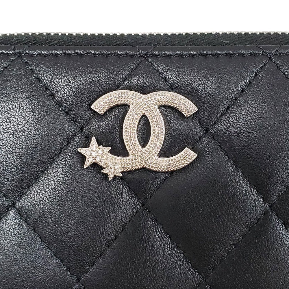 シャネル CHANEL ラムスキン マトラッセ ココスター コインケース