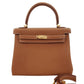 Hermes Kelly 25 Togo Gold W Engraved G Hardware