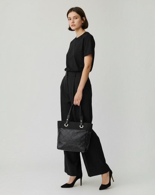 シャネル  CHANEL  パリビアリッツ  トートPM  ブラック  A34208/MA2506007