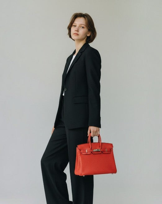 エルメス  HERMES  バーキン25  トゴ ルージュドクール  SV金具  K刻印/MA2509001