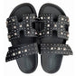 HERMES Sandals Chypre Calfskin/Studs