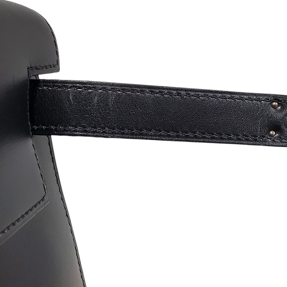 エルメス HERMES ケリー28 ノワール ボックスカーフ 外縫い 〇Z刻 G