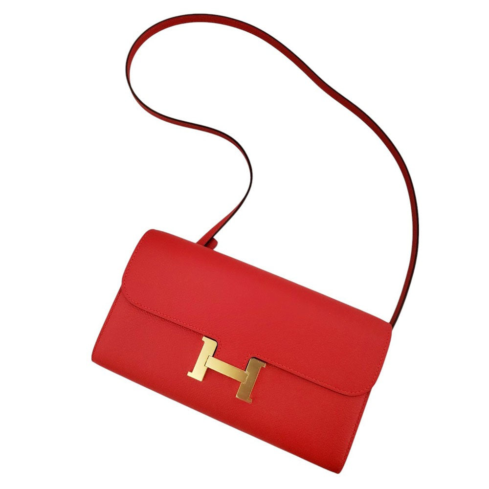 エルメス  HERMES  コンスタンストゥーゴー  ショルダーウォレット  エバーカラー  ルージュラデュー  K刻印  G金具
