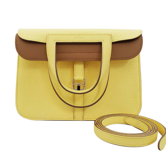 エルメス  HERMES  アルザン25    ヴェルソ  トリヨン  リモンチェッロ/ビスキュイ  B刻印  SV金具