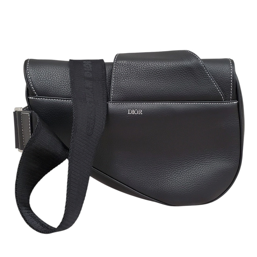 クリスチャン ディオール Christian Dior  レザー  サドルバッグ  ブラック/MA2603009
