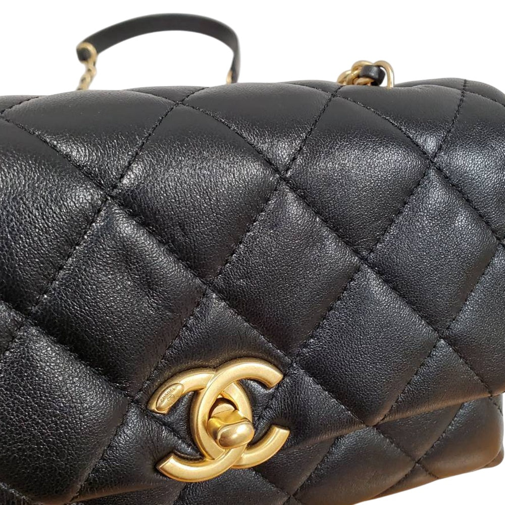 シャネル  CHANEL マトラッセ  ミニフラップ AS5001 ブラック ラムスキン  チェーンショルダーバッグ/PW26063