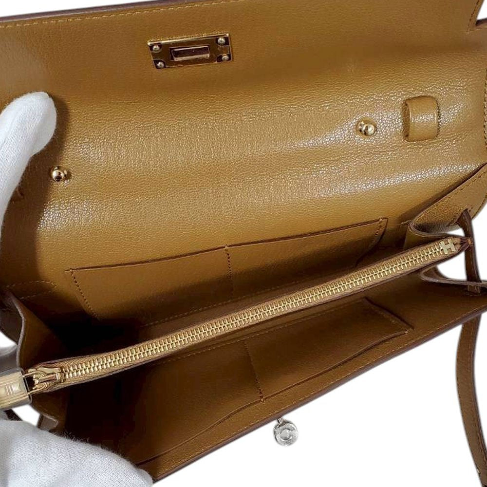 エルメス  HERMES  ケリーロング トゥーゴー  シェーブルシャムキラ  ブロンズドレ  E金具  K刻印/AT250814