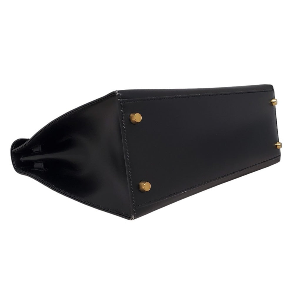 エルメス  HERMES  ケリー32  ボックスカーフ  ノワール  外縫い  G金具  〇A刻印/MA2402002