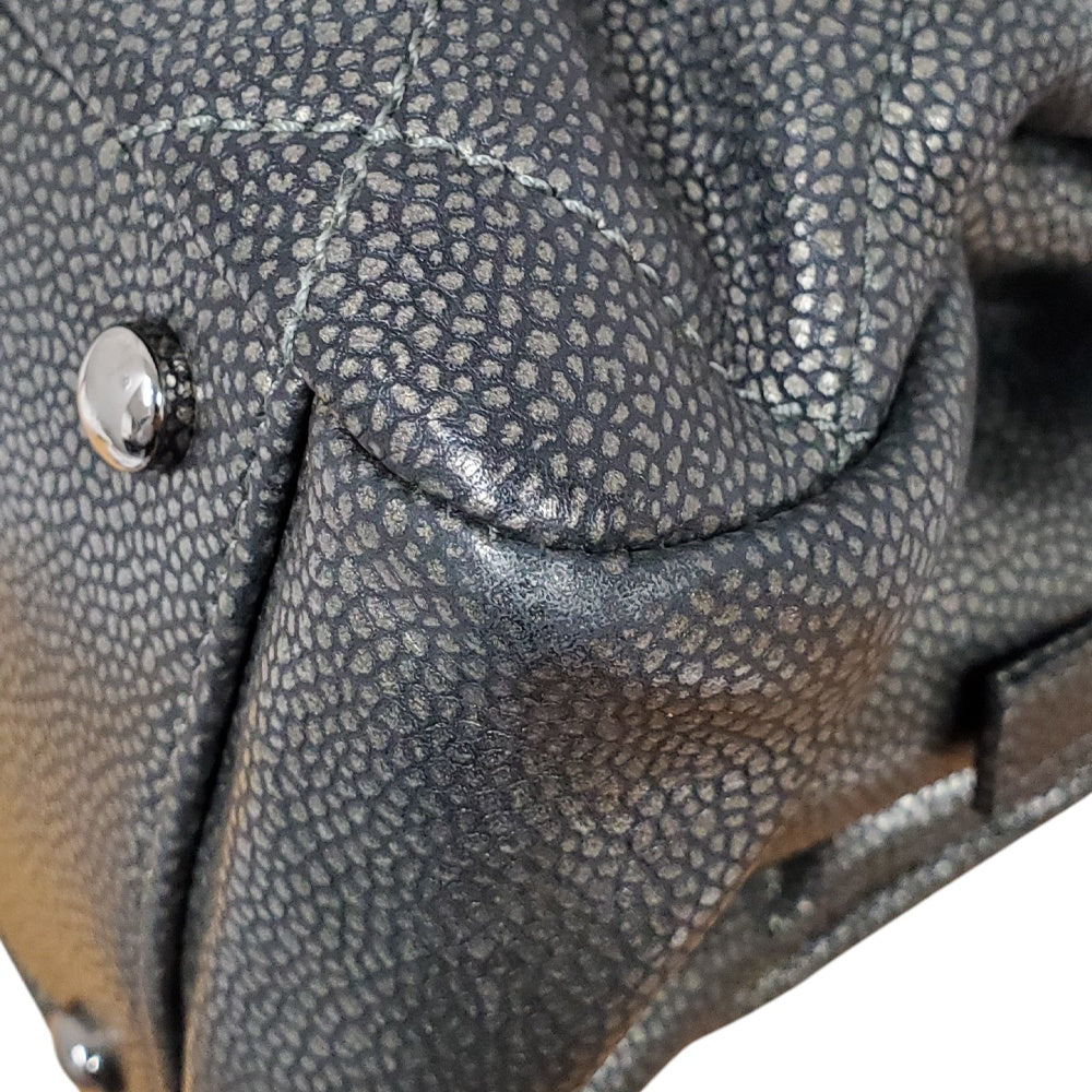 シャネル  CHANEL  キャビアスキン  マトラッセ  ココマーク  チェーンショルダーバッグ  チャコールグレー/MA2408004