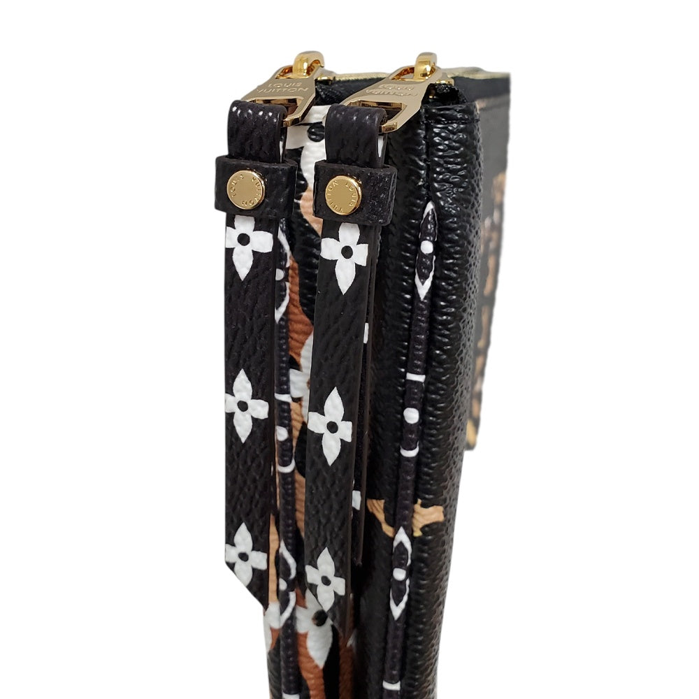 【中古】ルイヴィトン  LOUIS  VUITTON  モノグラム・ジャングル  ポシェット・ドゥーブルジップ  M67874/MA2512011 ルイヴィトン LOUIS VUITTON モノグラム・ジャングル ポシェット