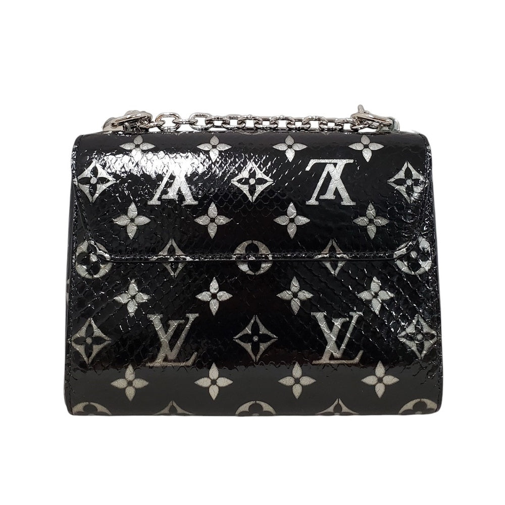 ルイヴィトン  LOUIS  VUITTON  モノグラム  パイソン  ツイストPM  N96931  エキゾチックレザー  ノワール/AT240421