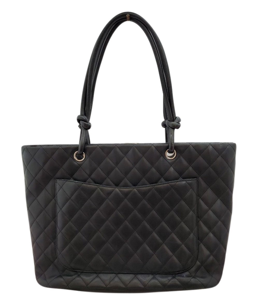 シャネル  CHANEL  ブラック ラムスキン  ラージトートバッグ  A25169/MA2408012