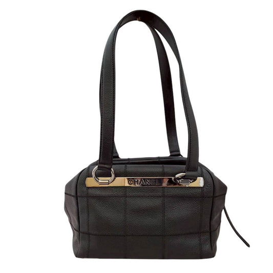シャネル  CHANEL  ソフトキャビアスキン  チョコバー  ミニボストンバッグ  A26135