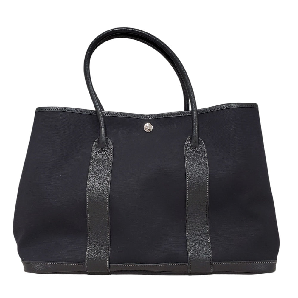 エルメス  HERMES  ガーデンパーティPM  トワルオフィシエ  ノワール  SV金具  □I刻印/MA2504011