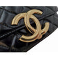 CHANEL Shiny Lambskin Matelasse Chain Shoulder Phone Case Black