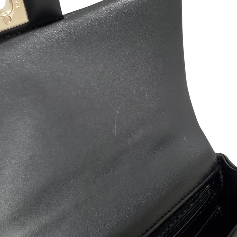 シャネル CHANEL ラムスキン マトラッセ ミニフラップ トップハンドル