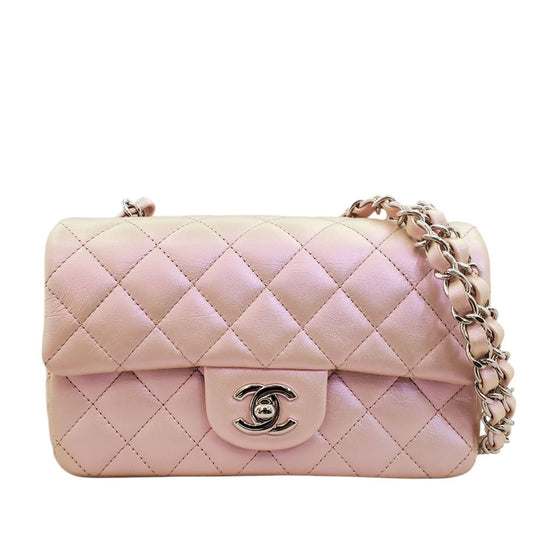 シャネル  CHANEL  ラムスキン  ミニマトラッセ  チェーンショルダー  A69900  メタリックピンク/PW24076